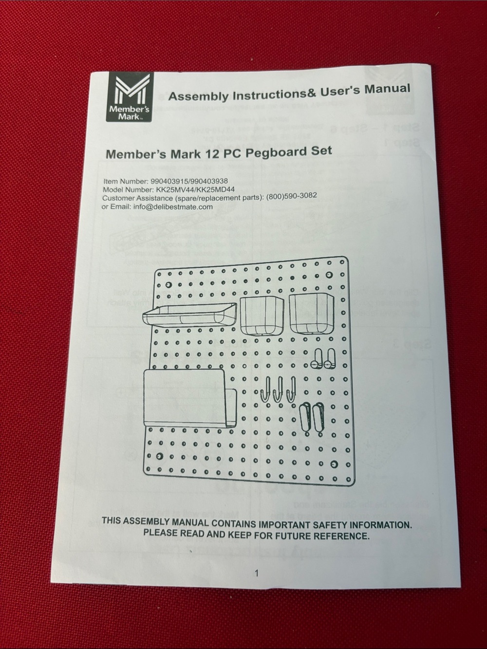 Member's Mark White Pegboard Organizer - Multi- 12 Piece Set - Picture 6 of 7